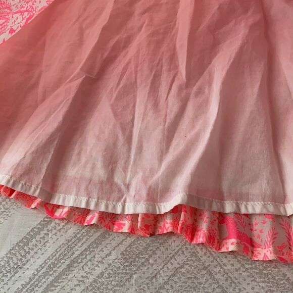 Gap Girls Neon Pink Unicorn Printed Pleated Dress - Picture 5 of 6